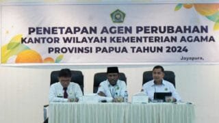 Kantor Wilayah (Kanwil) Kementerian Agama (Kemenag) Provinsi Papua menggelar kegiatan Penetapan Agen Perubahan di Lingkungan Kantor