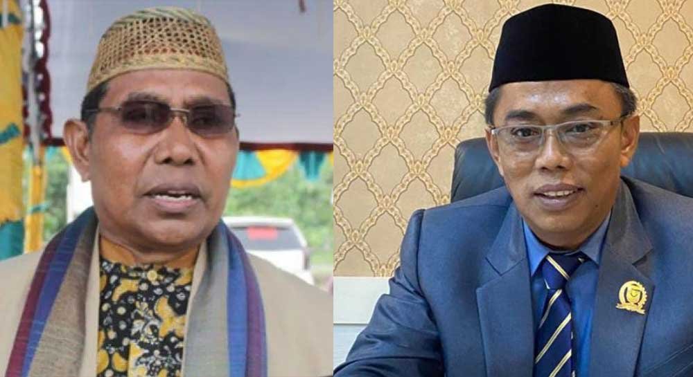 Ketua DKM Mimika H. Abdul Mutalib Elewahan dan Anggota DPRK Mimika Herman Tangke Pare